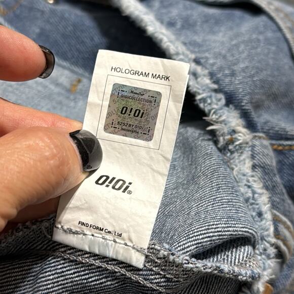 [NEW JEANS] X OIOI sz small layered skirt denim pants OI1C2MPL97BLA OFFICIAL MD - Picture 15 of 16